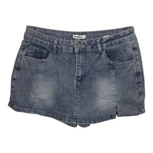 Etosel denim stretch Faded Blue Women's Skorts shorts skirt XL